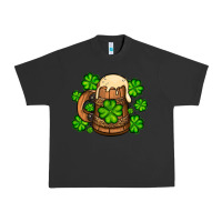 Pigment Black St. Patrick's Beer and shamrock Urban Heavy Tee - OliviaCreatesArt
