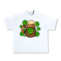 White St. Patrick's Beer and shamrock Urban Heavy Tee - OliviaCreatesArt