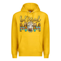 Lemon Western Blessed Mom Charolais Bull Mother's Day Premium Hoodie - LillyAllenDesigns