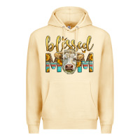 Pina Colada Western Blessed Mom Charolais Bull Mother's Day Premium Hoodie - LillyAllenDesigns