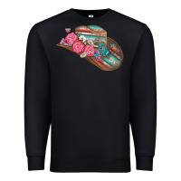 Black cowboy hat Premium Sweatshirt - AdoDesignShop