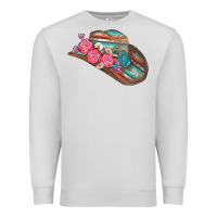 Dove Grey cowboy hat Premium Sweatshirt - AdoDesignShop