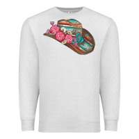 Oatmeal Heather cowboy hat Premium Sweatshirt - AdoDesignShop