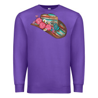 Purple cowboy hat Premium Sweatshirt - AdoDesignShop