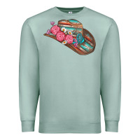 Seafoam cowboy hat Premium Sweatshirt - AdoDesignShop
