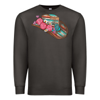 Smoke cowboy hat Premium Sweatshirt - AdoDesignShop