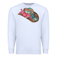 White cowboy hat Premium Sweatshirt - AdoDesignShop