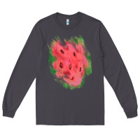 Smoke watermelon glitter watercolor brushstrokes patch Long Sleeve Tee - RanaPortraitStore