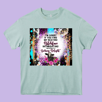 I'm Sorry If You Find My Resting Bitchface Intimid Heavy Core Tee Designed By Tumblerdesignbyshophia