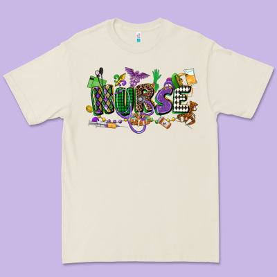 Nurse Mardi Gras Premium Tee Designed By Cowgirlartshop