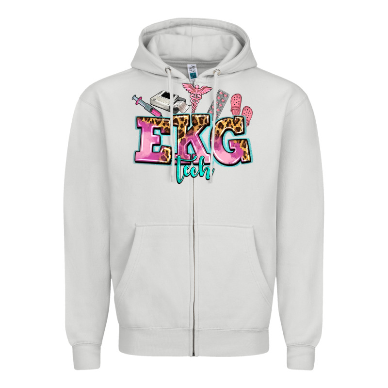 Ekg Tech Zipper Hoodie by AdoDesignShop | Teevron