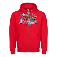 Red ekg tech Zipper Hoodie - AdoDesignShop