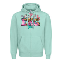 Seafoam ekg tech Zipper Hoodie - AdoDesignShop
