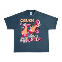 Midnight Navy Crush Breast Cancer Urban Heavy Tee - FaDigitalArtStudio