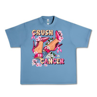 Pebble Blue Crush Breast Cancer Urban Heavy Tee - FaDigitalArtStudio
