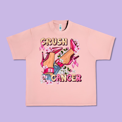 Crush Breast Cancer Urban Heavy Tee Designed By Fadigitalartstudio