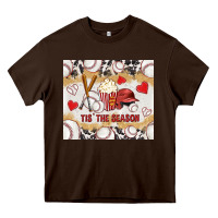 Chocolate Brown tis' the season with cowhide tumbler tbs Heavy Core Tee - TumblerDesignByShophia