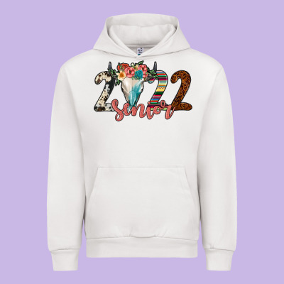 2022 Senior Bull Skull Urban Hoodie Designed By Jahusdesignshop