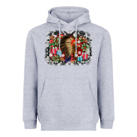 Heather Grey indian hat christmas Heavyweight Hoodie - AdoDesignShop