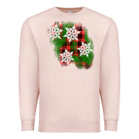 Pale Pink christmas patch Premium Sweatshirt - AdoDesignShop