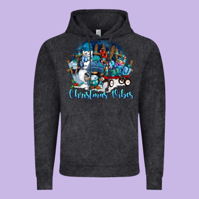 Christmas Vibes Vintage Hoodie Designed By Fadigitalartstudio