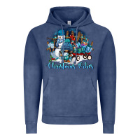 Vintage Denim christmas vibes Vintage Hoodie - FaDigitalArtStudio