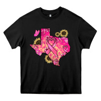 Black Texas map Cancer Heavy Core Tee - HowdyJamesFarm
