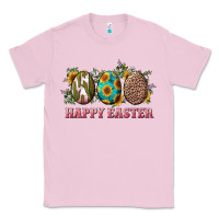 Bubblegum Pink Happy Easter With Western Eggs And Sunflowers Classic Tee - RanaPortraitStore