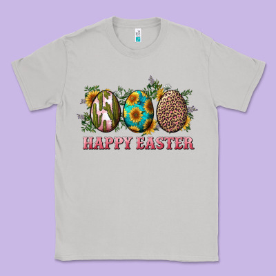 Happy Easter With Western Eggs And Sunflowers Classic Tee Designed By Ranaportraitstore