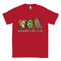 Red Happy Easter With Western Eggs And Sunflowers Classic Tee - RanaPortraitStore