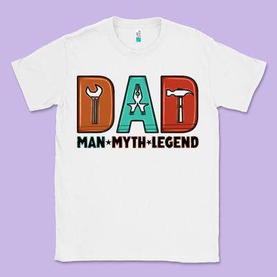 Dad Man Myth Legend Classic Tee Designed By Artiststas