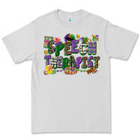 Dove Grey speech therapist mardi gras cowgirl Premium Tee - CowGirlArtShop