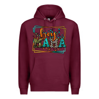 Burgundy leopard camo boy mama Mother's Day Premium Hoodie - LillyAllenDesigns