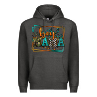 Charcoal Heather leopard camo boy mama Mother's Day Premium Hoodie - LillyAllenDesigns