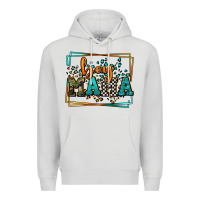 Dove Grey leopard camo boy mama Mother's Day Premium Hoodie - LillyAllenDesigns
