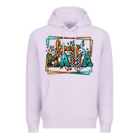 Lilac leopard camo boy mama Mother's Day Premium Hoodie - LillyAllenDesigns