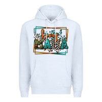 White leopard camo boy mama Mother's Day Premium Hoodie - LillyAllenDesigns