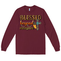 Burgundy Blessed Beyond Measure Long Sleeve Tee - BundleAndBundleShop