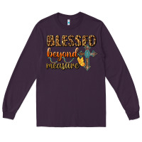 Plum Blessed Beyond Measure Long Sleeve Tee - BundleAndBundleShop