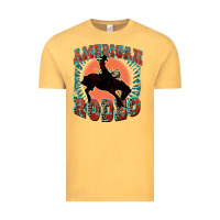 Vintage Mustard American rodeo Vintage Tee - FaDigitalArtStudio