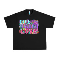 Black Live laugh love hippie Valentine's Day Urban Heavy Tee - FaDigitalArtStudio