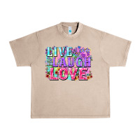 Live Laugh Love Hippie Valentine's Day Urban Heavy Tee | Teevron