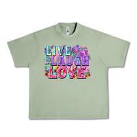 Oil Green Live laugh love hippie Valentine's Day Urban Heavy Tee - FaDigitalArtStudio