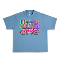 Pebble Blue Live laugh love hippie Valentine's Day Urban Heavy Tee - FaDigitalArtStudio