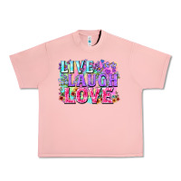 Salmon Live laugh love hippie Valentine's Day Urban Heavy Tee - FaDigitalArtStudio