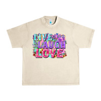 Sandshell Live laugh love hippie Valentine's Day Urban Heavy Tee - FaDigitalArtStudio