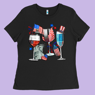 American Wine Ladies Tee Designed By Cowgirlartshop