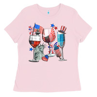 Bubblegum Pink american wine Ladies Tee - CowGirlArtShop