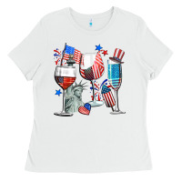 White american wine Ladies Tee - CowGirlArtShop