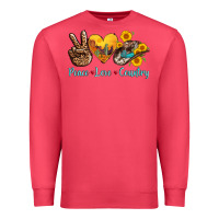Cardinal peace love country cowhide cowboy hat Premium Sweatshirt - AdoDesignShop
